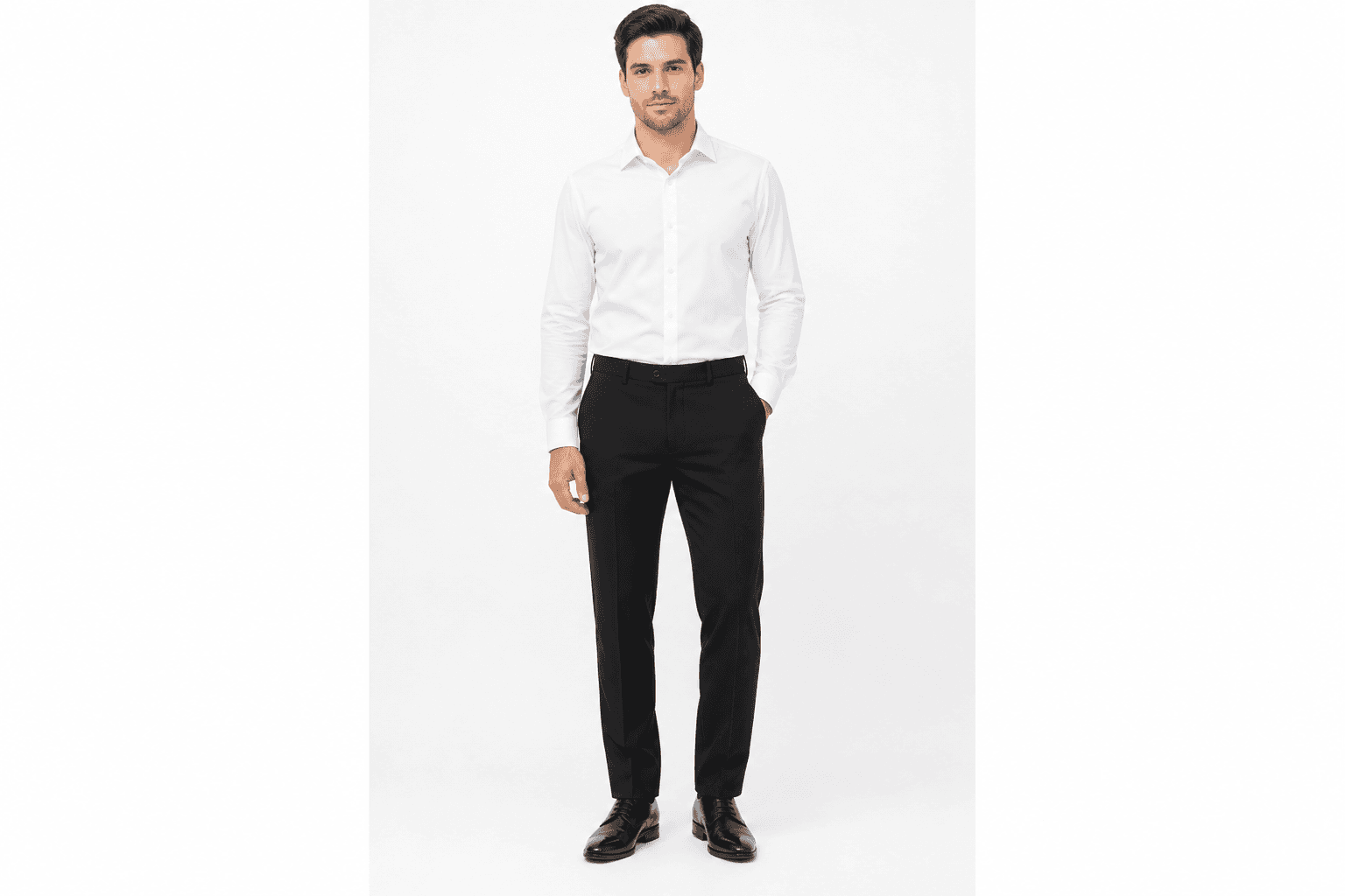 Men's Dress Trousers — front view on model