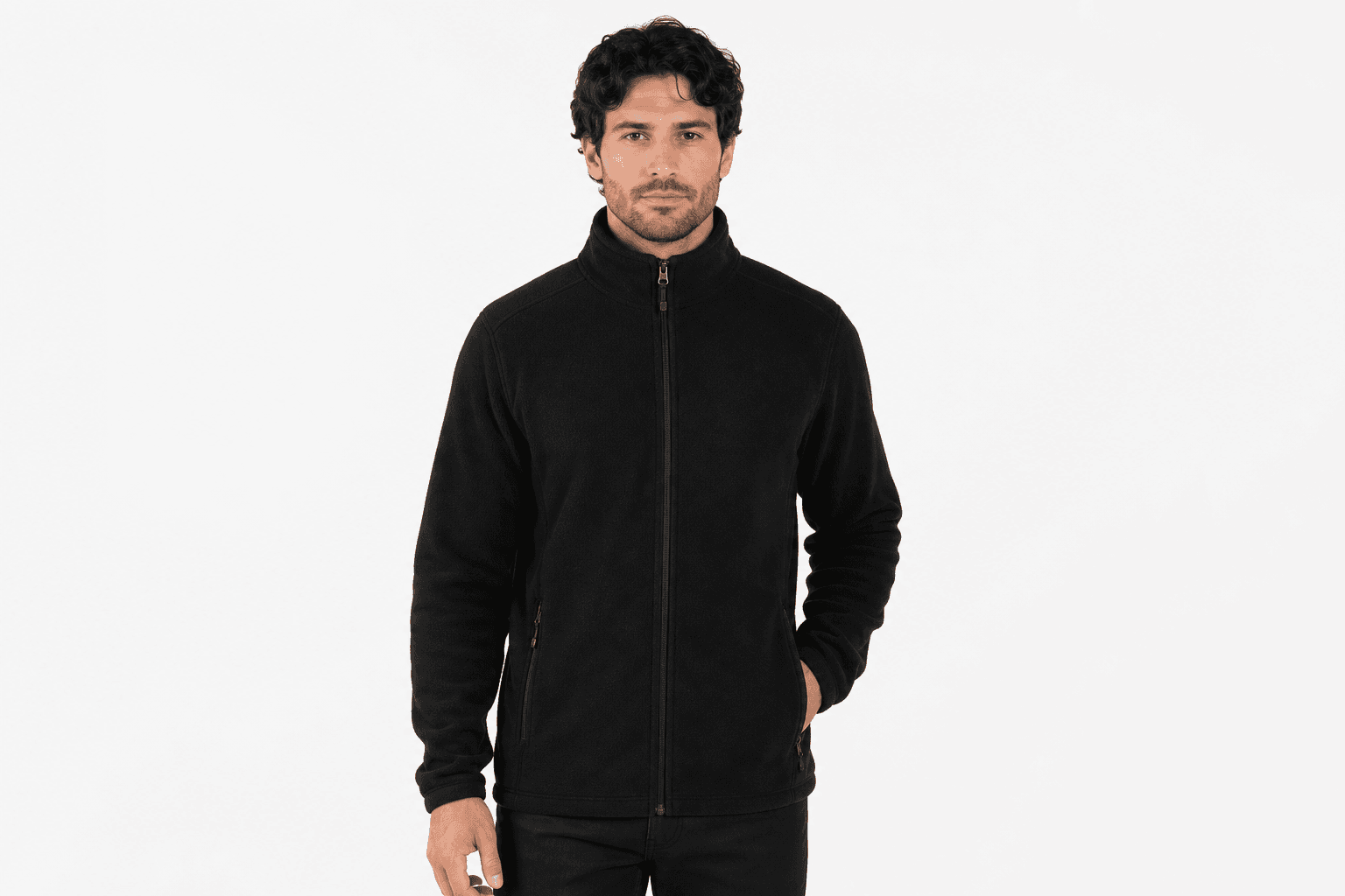 Men's Full-Zip Fleece — Black