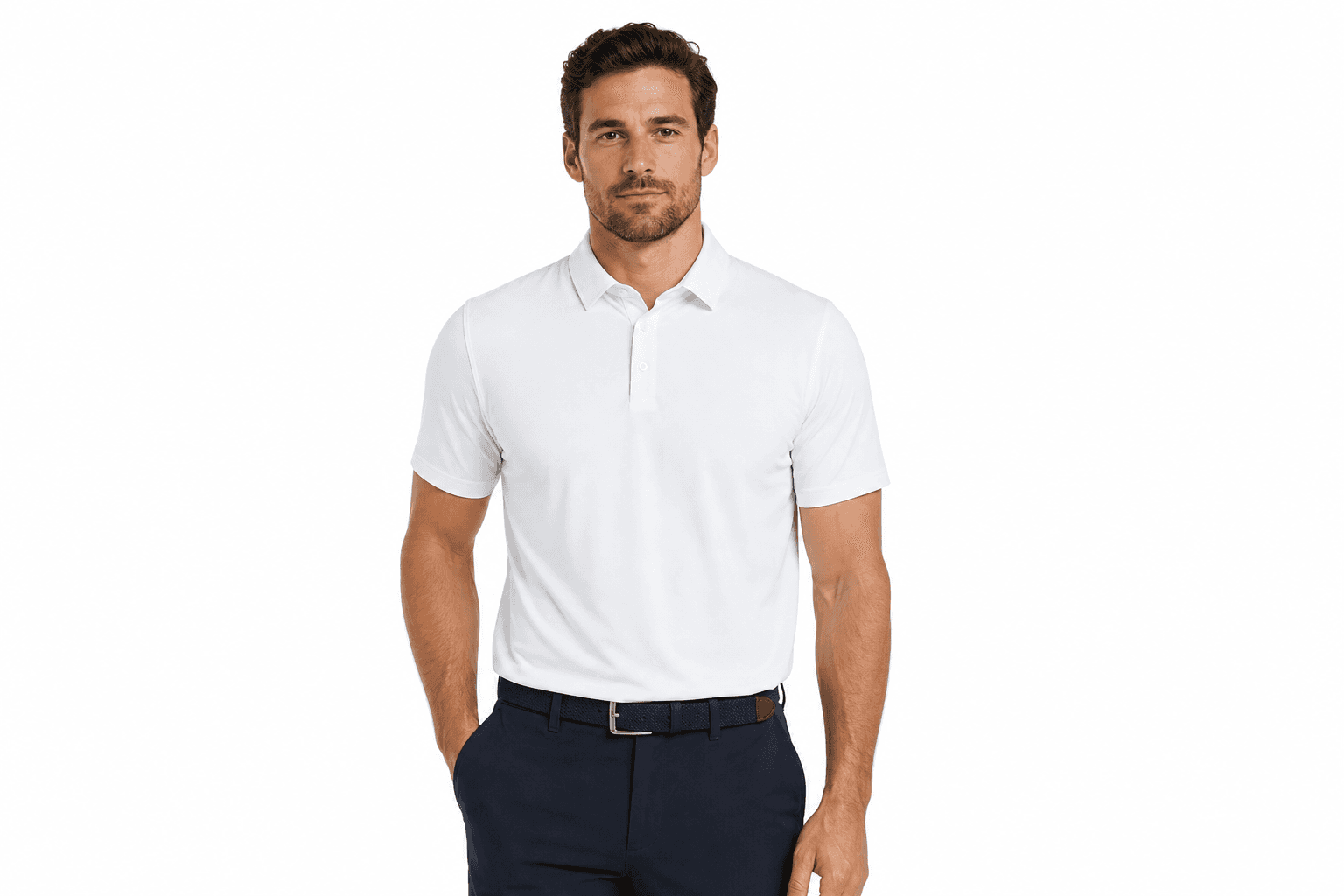 Men's Performance Golf Polo — White
