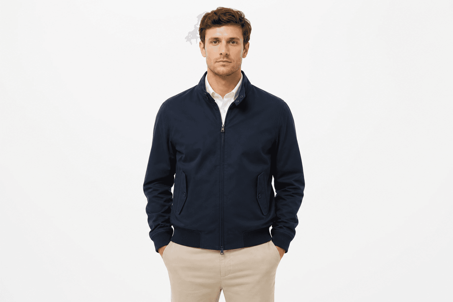 Men's Harrington Jacket — front view on model