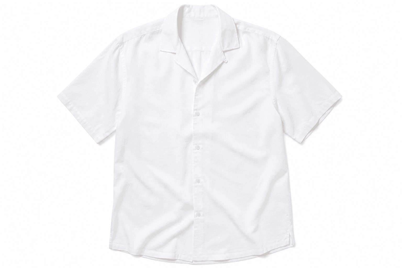 Men's Linen Blend Camp Shirt — flat lay