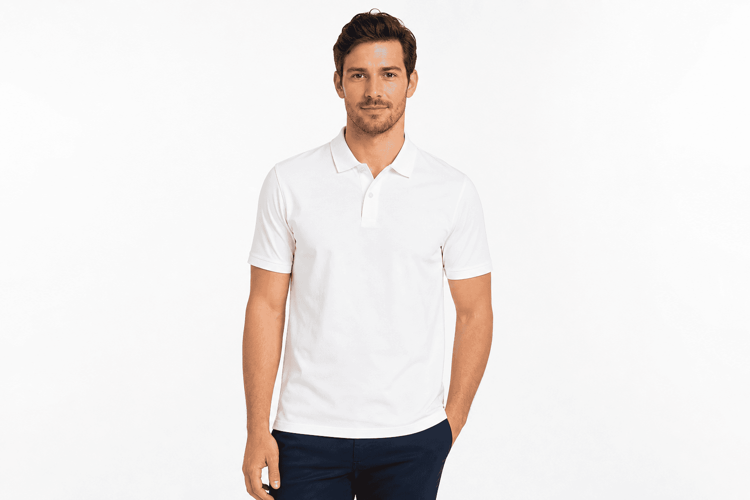 Men's Pima Cotton Polo Shirt — White