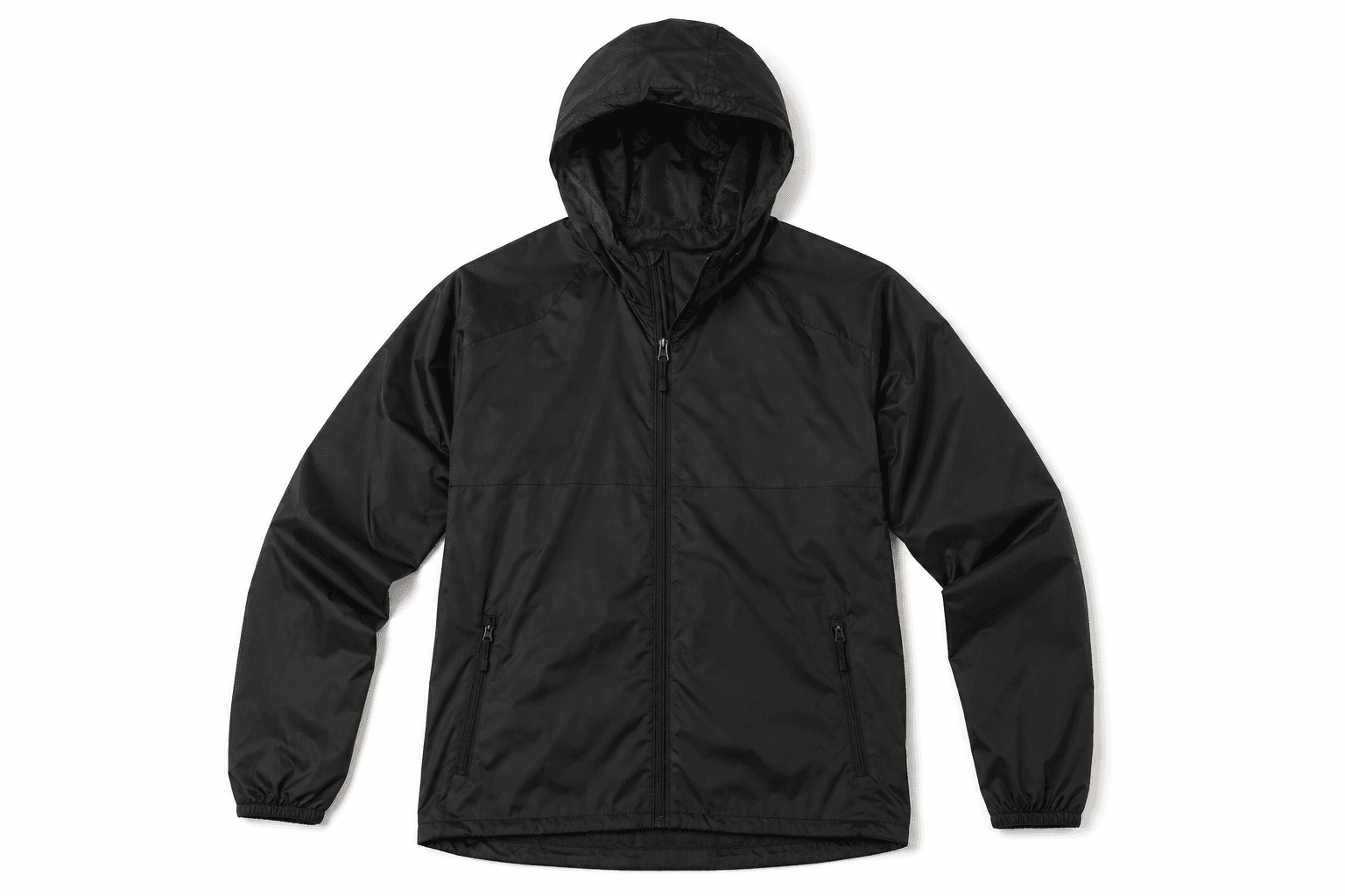 Men's Packable Rain Jacket — flat lay