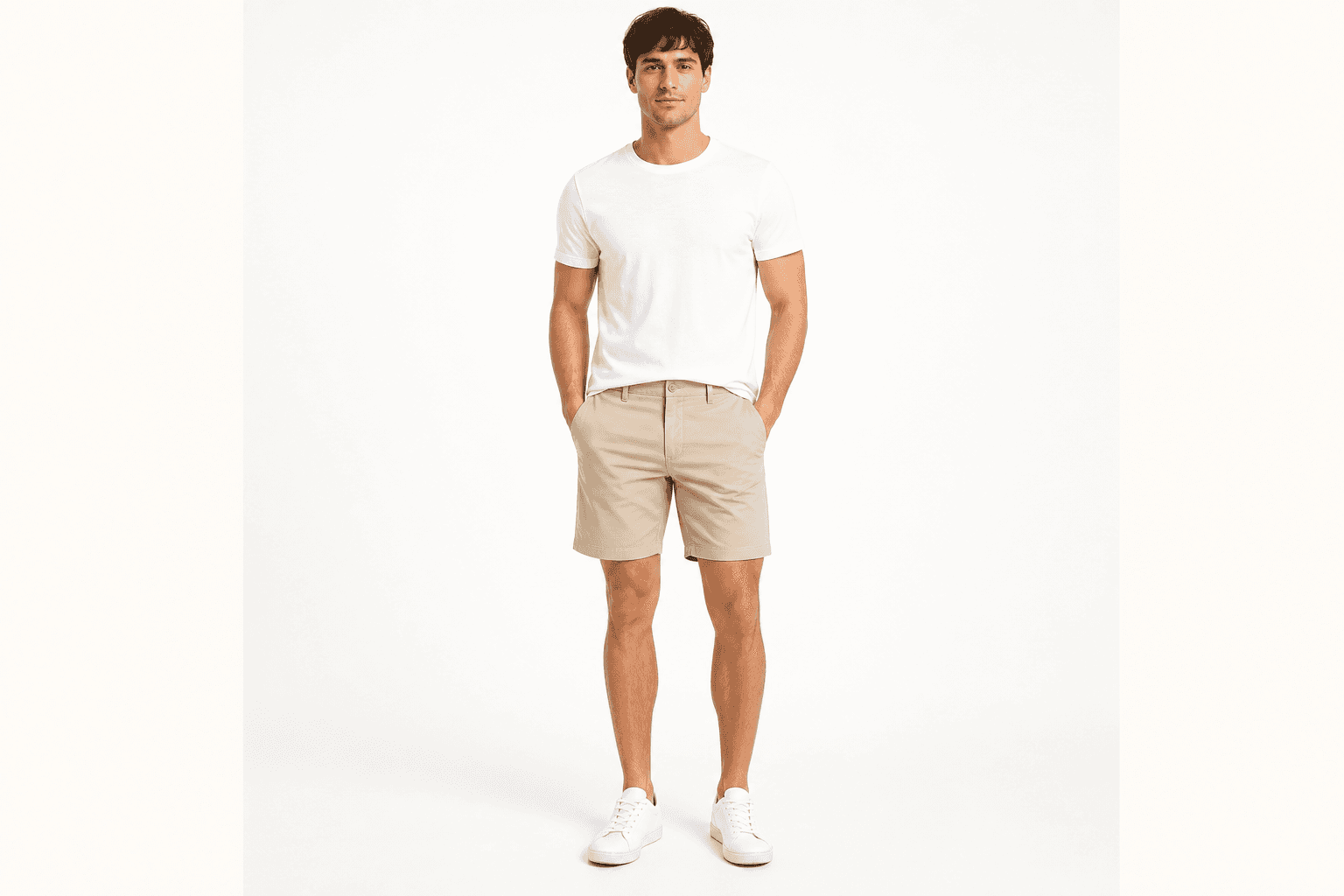 Men's 7" Chino Shorts — front view on model