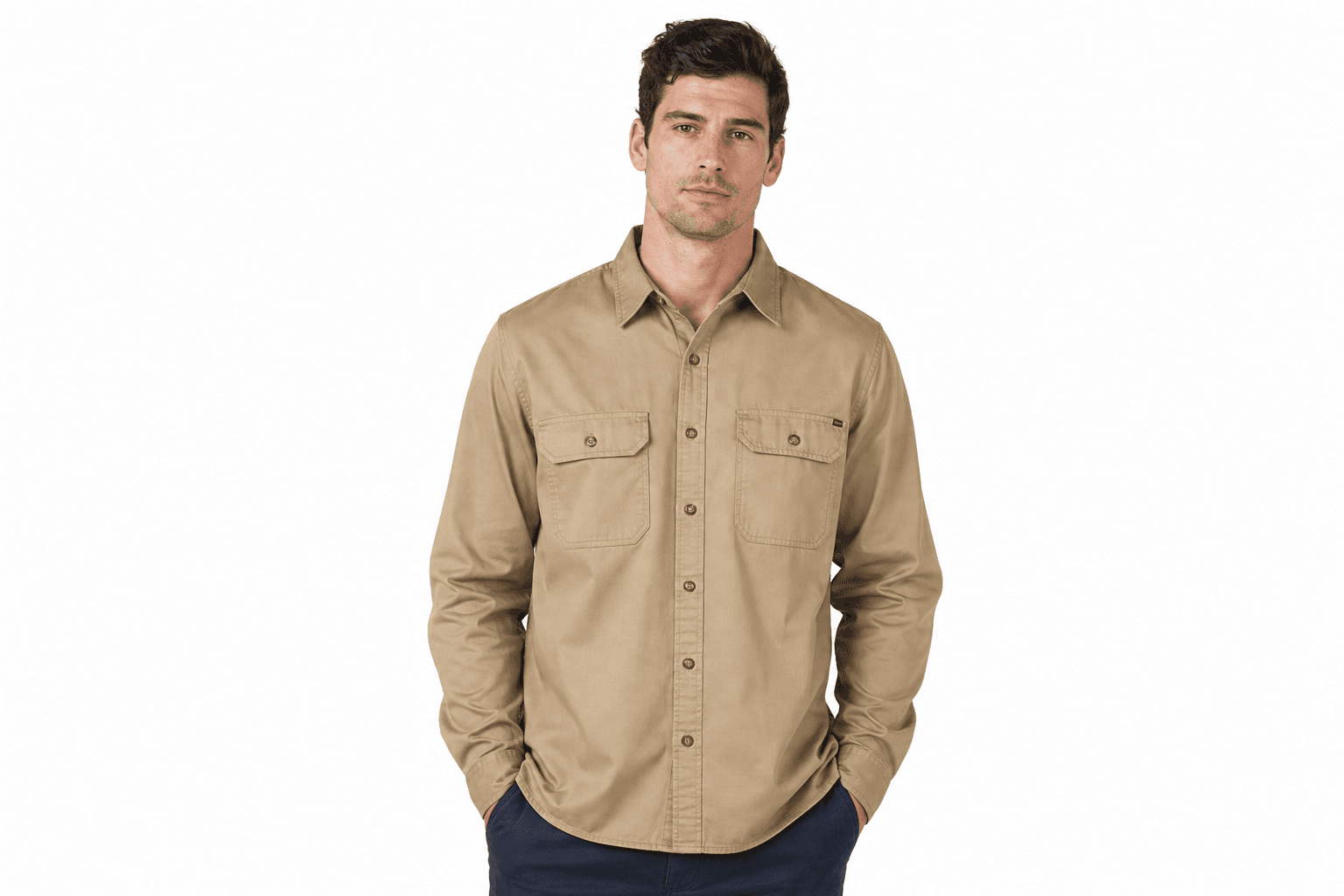 Men's Utility Work Shirt — Khaki