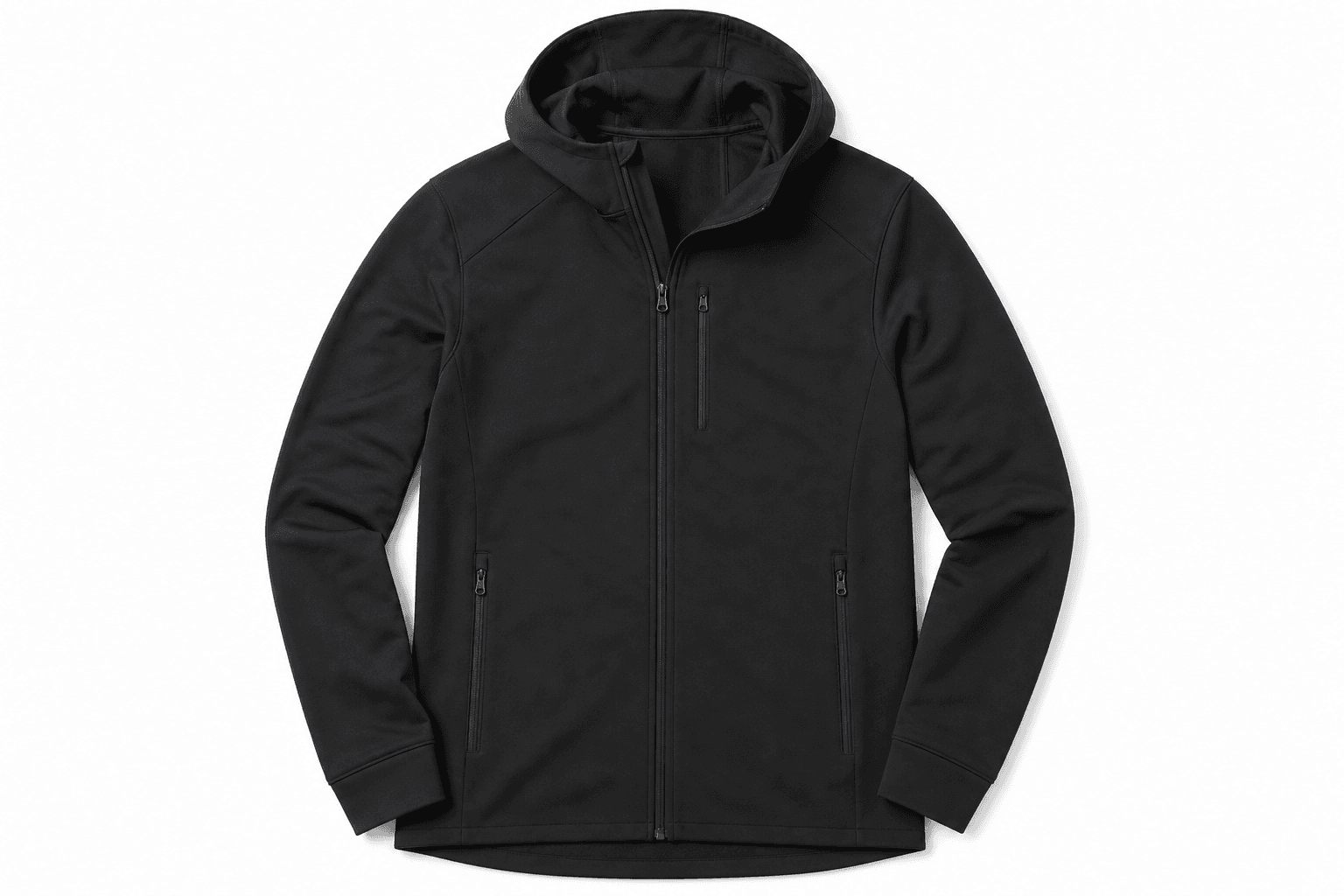Men's Zip-Up Tech Hoodie — flat lay