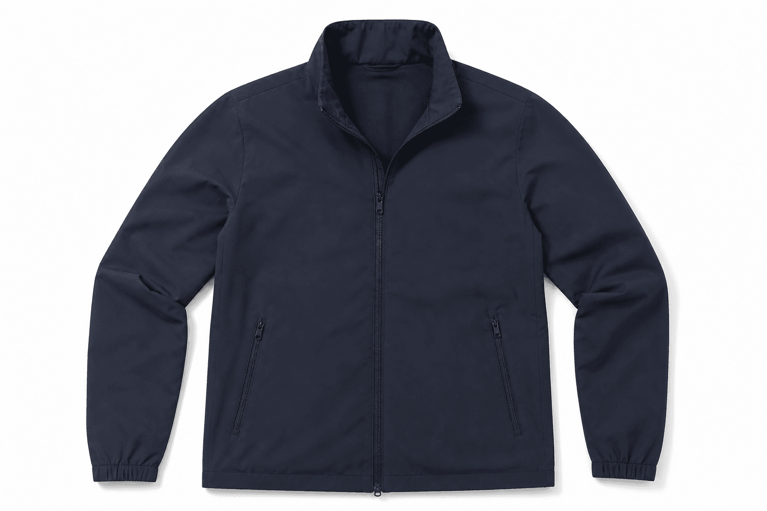 Jacket flat lay with zip detail