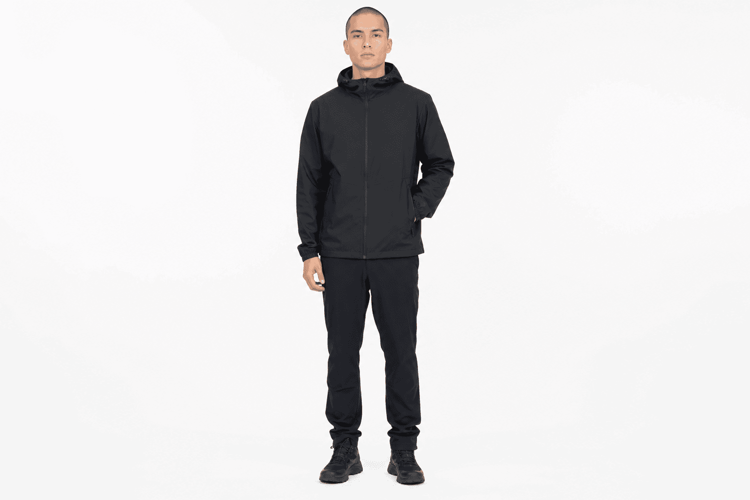 Black jacket — full body front
