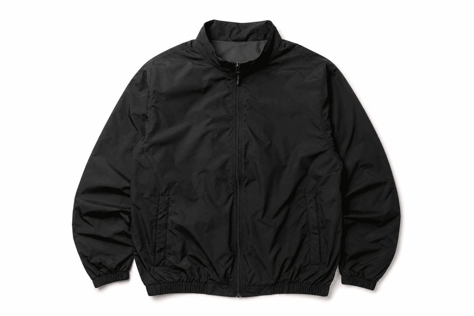 Unisex Windbreaker Jacket — flat lay
