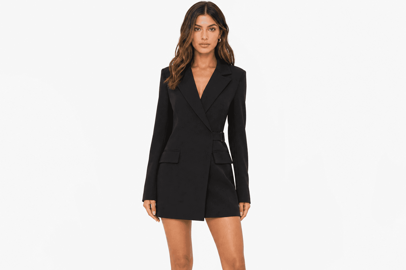 Women's Blazer Mini Dress — Black