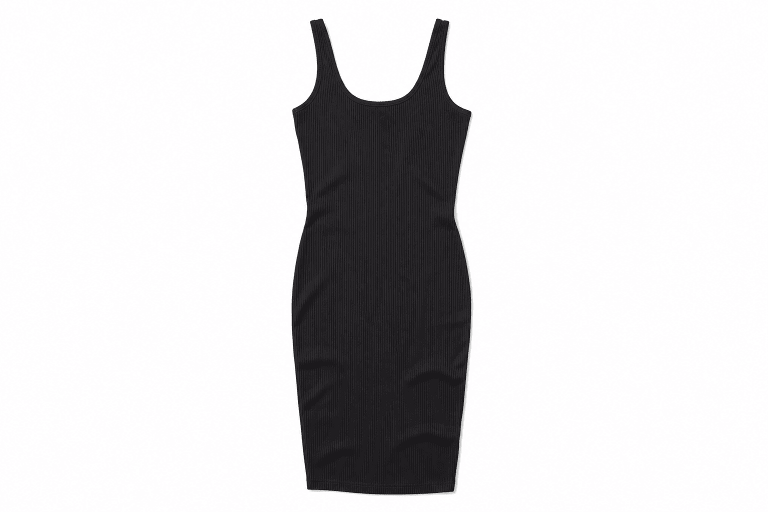 Women's Ribbed Bodycon Dress — flat lay