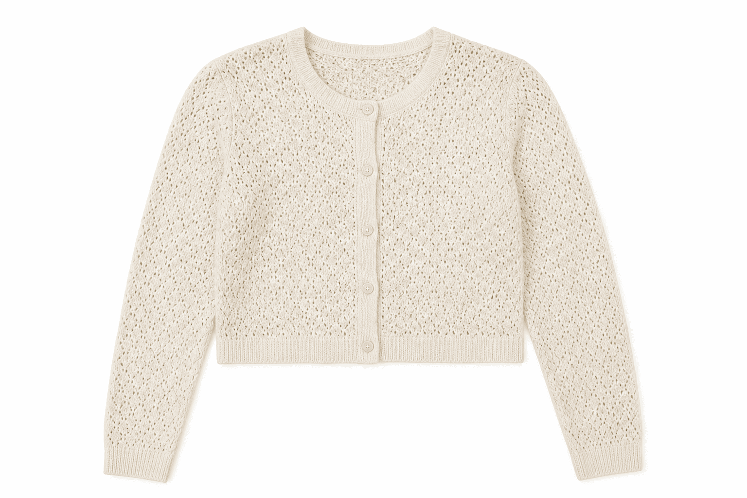 Women's Cropped Cardigan — flat lay