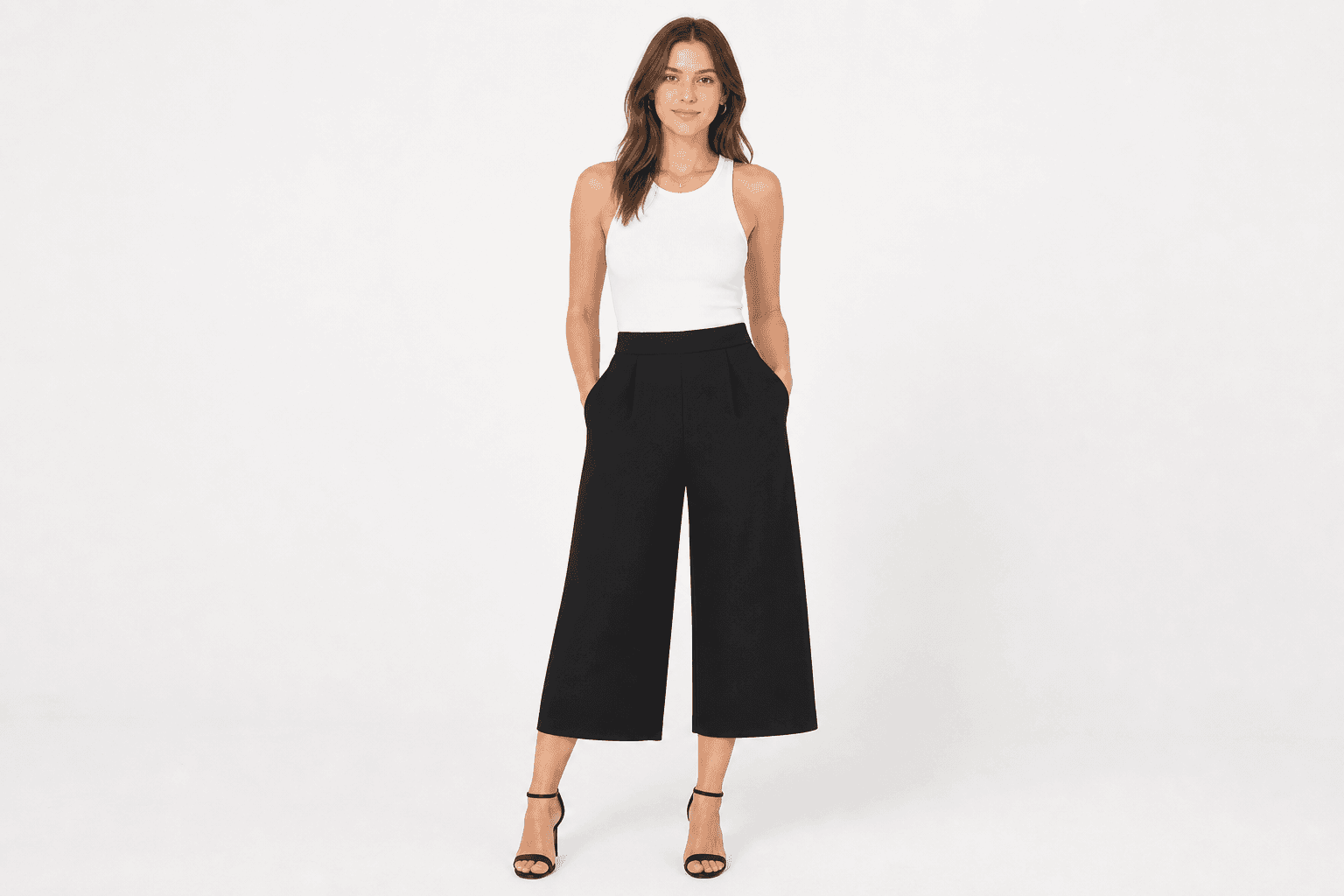 Women's Culotte Pants — Black