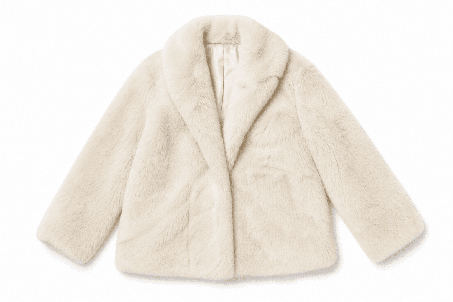 Women's Faux Fur Coat — flat lay