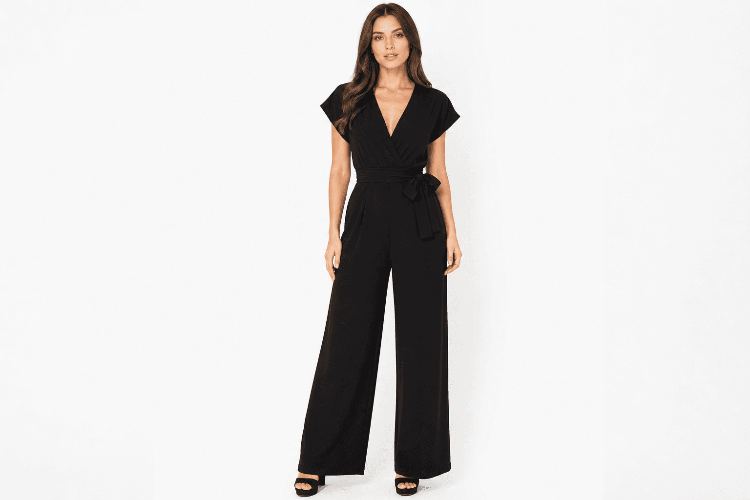Women's Wide-Leg Jumpsuit — Black