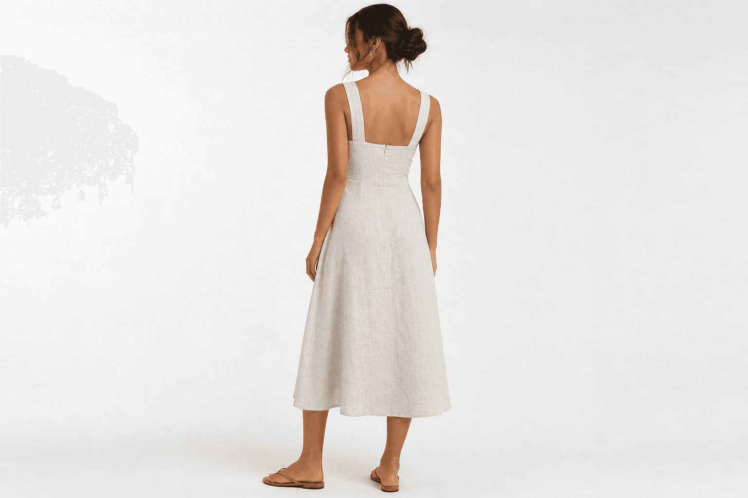 Back view on model