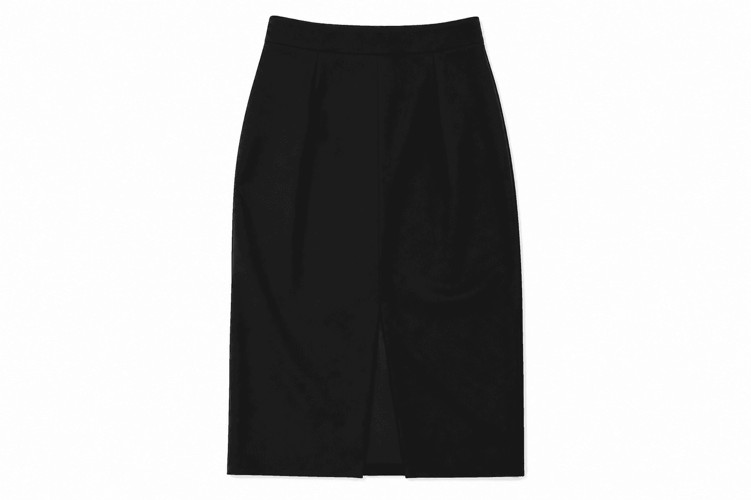 High-waist midi skirt flat lay