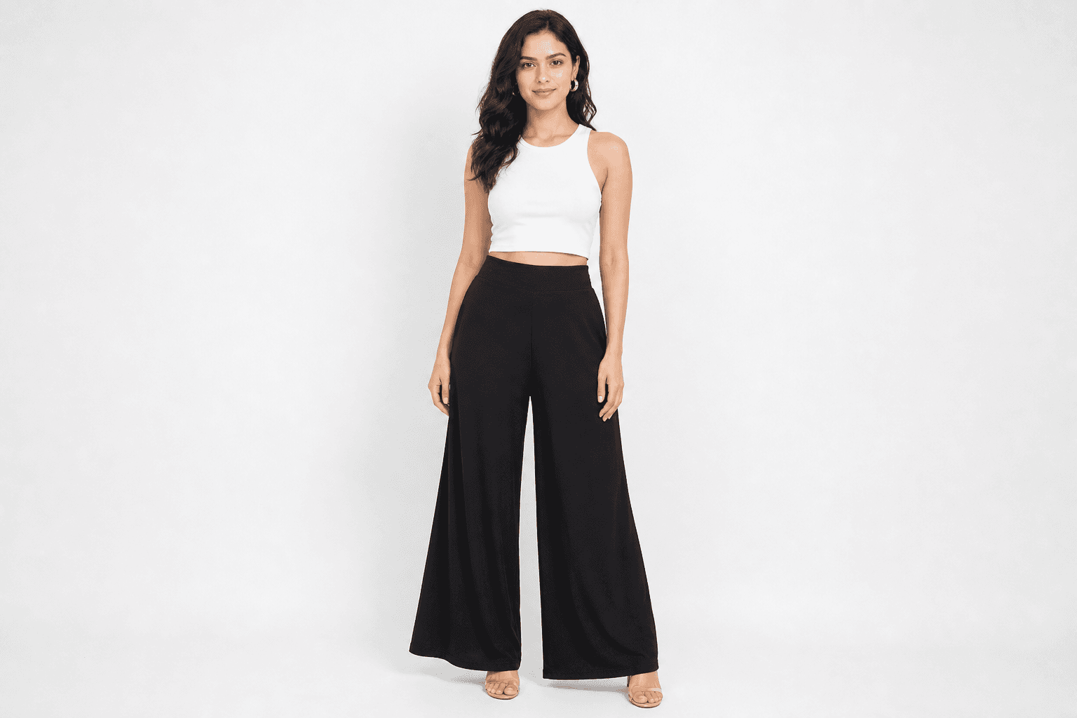 Women's Palazzo Pants — Black