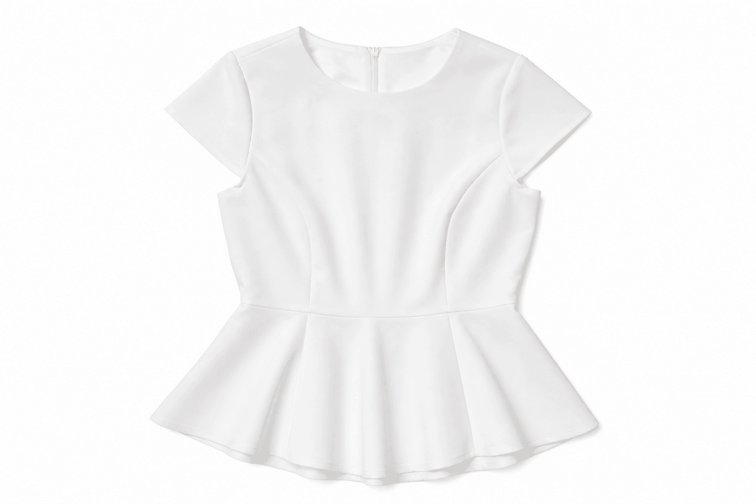 Women's Peplum Blouse — flat lay