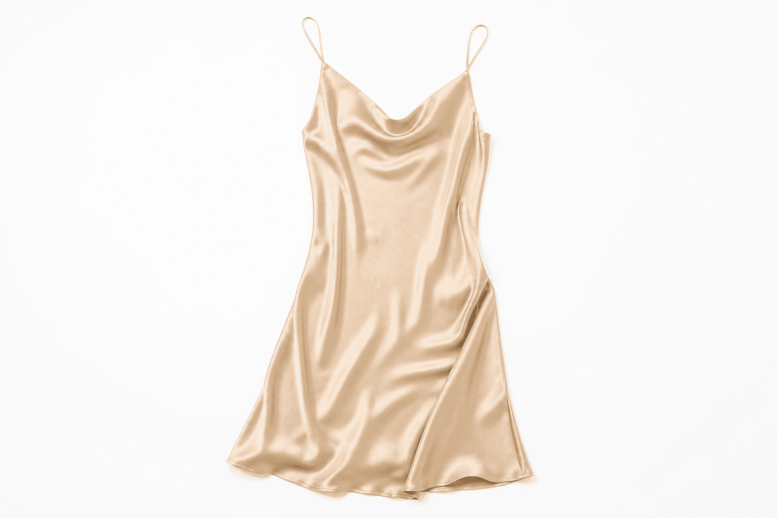 Women's Satin Slip Dress — flat lay