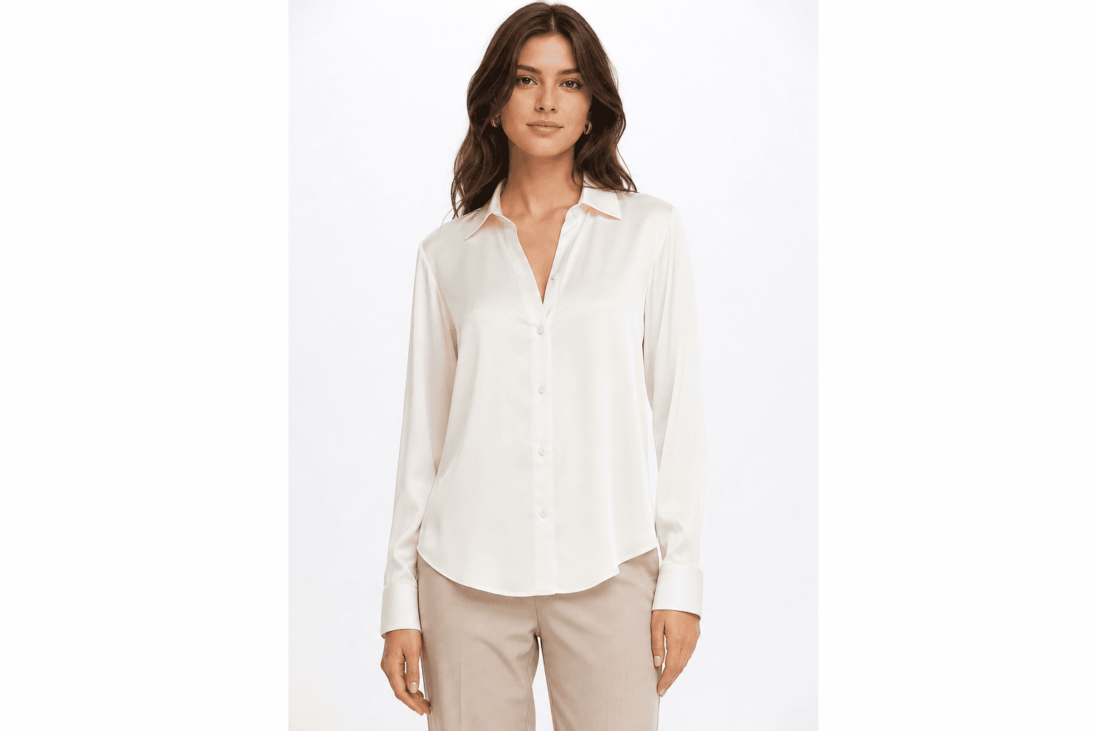 Women's Silk Touch Blouse — Ivory