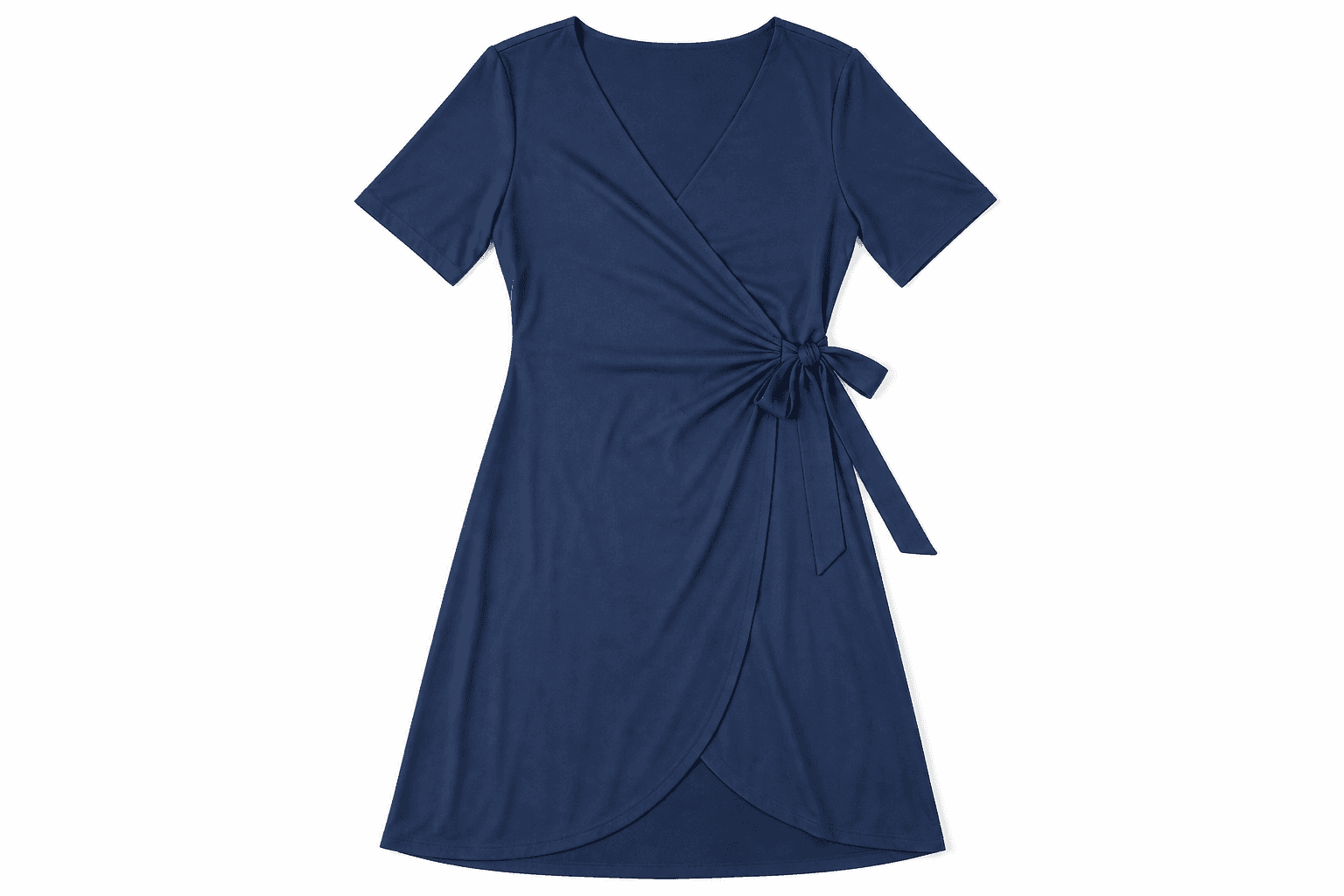 Women's Jersey Wrap Dress — flat lay